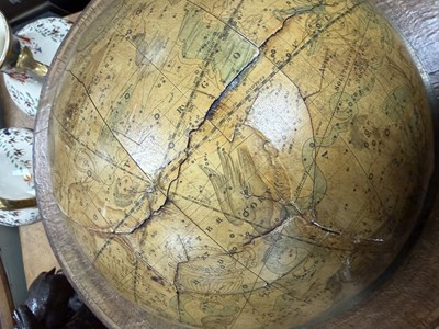 Lot 881 - A PAIR OF 18TH CENTURY AND LATER TERRESTRIAL AND CELESTIAL GLOBES ON GLOBES