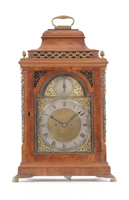 Lot 1369 - EARDLEY NORTON, LONDON, A LATE 18TH CENTURY MAHOGANY AND ORMOLU VERGE BRACKET CLOCK