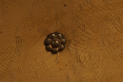 Lot 570 - A 19TH CENTURY CONTINENTAL LEATHER-COVERED AND STUDDED CASKET