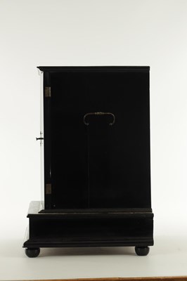 Lot 519 - A LATE 18TH CENTURY ITALIAN EBONISED TABLE CABINET