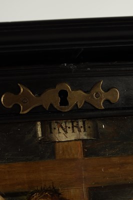 Lot 519 - A LATE 18TH CENTURY ITALIAN EBONISED TABLE CABINET