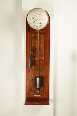 Lot 1016 - DENT, LONDON. A FINE MAHOGANY AND BURR WALNUT WALL MOUNTED REGULATOR, NO. 1774