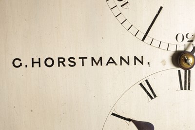Lot 990 - GUSTAV HORSTMANN, BATH. A FINE MID 19TH CENTURY FIGURED MAHOGANY WALL REGULATOR CLOCK