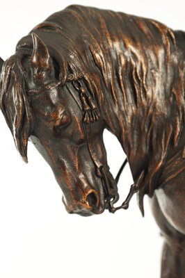 Lot 584 - ATT PIERRE-JULES MENE (1810 - 1879) A 19TH CENTURY FRENCH PATINATED BRONZE FIGURAL SCULPTURE