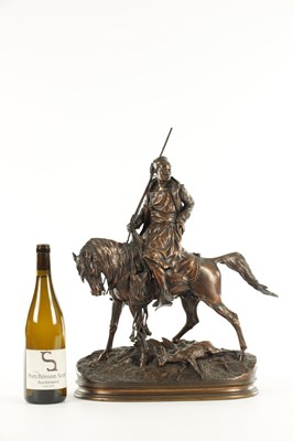 Lot 584 - ATT PIERRE-JULES MENE (1810 - 1879) A 19TH CENTURY FRENCH PATINATED BRONZE FIGURAL SCULPTURE