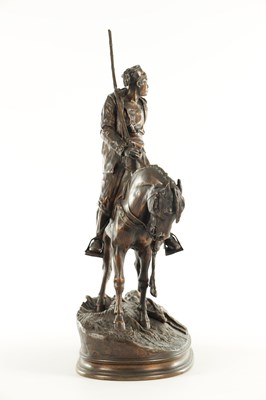 Lot 584 - ATT PIERRE-JULES MENE (1810 - 1879) A 19TH CENTURY FRENCH PATINATED BRONZE FIGURAL SCULPTURE