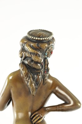 Lot 565 - AN ART DECO BRONZE SCULPTURE OF A SEMI-NUDE DANCER SIGNED PROFESSOR OTTO POERTZEL (1876-1963)