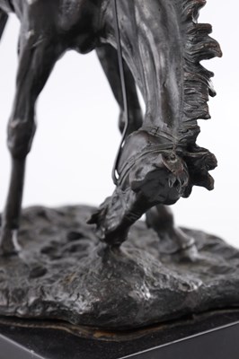 Lot 510 - A GOOD 20TH CENTURY BRONZE SCULPTURE OF A BUCKING BRONCO