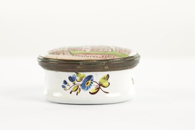Lot 573 - AN 18TH CENTURY STAFFORDSHIRE ENAMEL PATCH BOX
