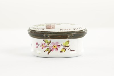 Lot 573 - AN 18TH CENTURY STAFFORDSHIRE ENAMEL PATCH BOX