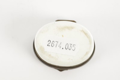 Lot 573 - AN 18TH CENTURY STAFFORDSHIRE ENAMEL PATCH BOX