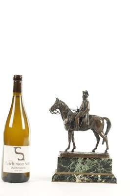 Lot 607 - EMILE PINEDO (1840-1916) A 19TH CENTURY PATINATED BRONZE FIGURE OF NAPOLIAN ON HORSEBACK