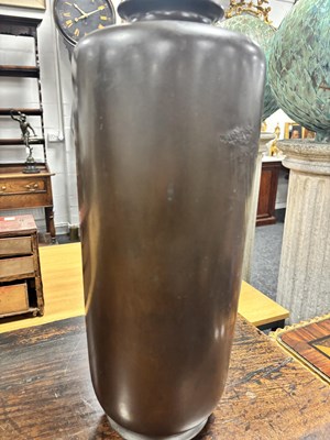 Lot 170 - A LARGE PAIR OF JAPANESE MEIJI PERIOD BRONZE VASES BY MIAYO