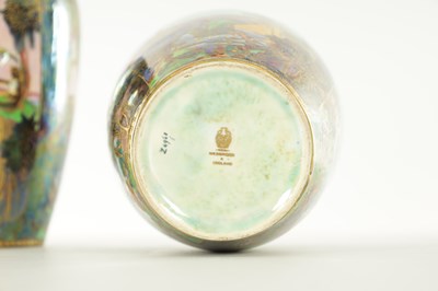 Lot 32 - A FINE PAIR OF 20TH CENTURY DAISY MAKEIG-JONES WEDGWOOD FAIRYLAND LUSTRE MALFREY GINGER JARS AND COVERS