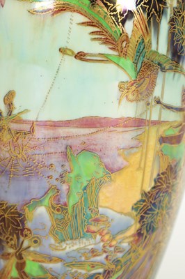Lot 32 - A FINE PAIR OF 20TH CENTURY DAISY MAKEIG-JONES WEDGWOOD FAIRYLAND LUSTRE MALFREY GINGER JARS AND COVERS