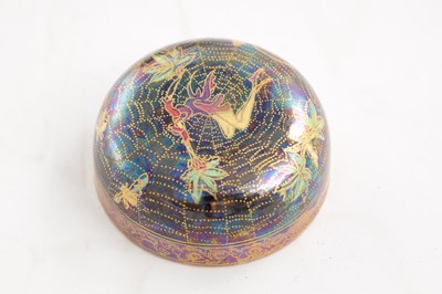 Lot 32 - A FINE PAIR OF 20TH CENTURY DAISY MAKEIG-JONES WEDGWOOD FAIRYLAND LUSTRE MALFREY GINGER JARS AND COVERS
