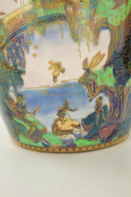 Lot 32 - A FINE PAIR OF 20TH CENTURY DAISY MAKEIG-JONES WEDGWOOD FAIRYLAND LUSTRE MALFREY GINGER JARS AND COVERS