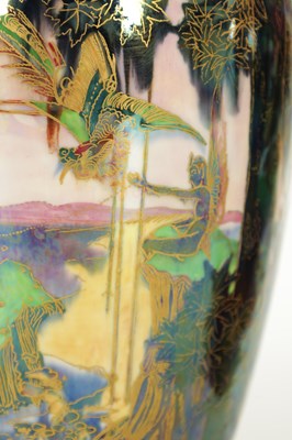 Lot 32 - A FINE PAIR OF 20TH CENTURY DAISY MAKEIG-JONES WEDGWOOD FAIRYLAND LUSTRE MALFREY GINGER JARS AND COVERS