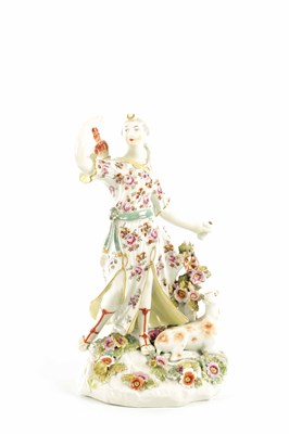 Lot 41 - AN 18TH CENTURY DERBY FIGURAL PORCELAIN FIGURE