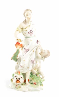 Lot 16 - A LATE 18TH CENTURY DERBY PORCELAIN FIGURE