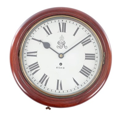 Lot 42 - A GEORGE V FUSEE WALL CLOCK