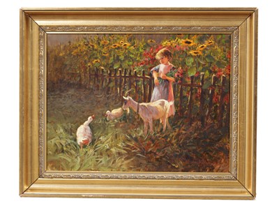 Lot 879 - MAGDA (KLAES) KREMER (B. 1942) OIL ON CANVAS