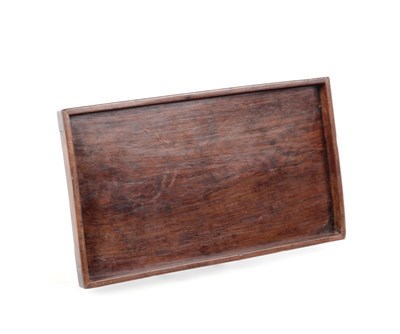 Lot 79 - A SMALL 19TH CENTURY HUANGHUALI WOOD TRAY