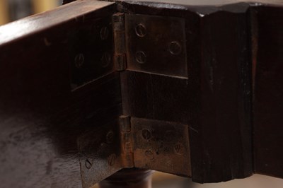 Lot 1202 - A GEORGE III SERPENTINE FRONTED CONCERTINA ACTION MAHOGANY CARD TABLE