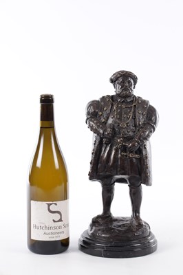 Lot 651 - A 20TH CENTURY BRONZE OF KING HENRY VIII