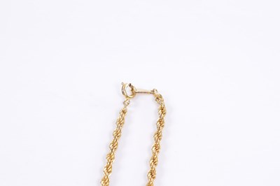 Lot 259 - AN 18CT YELLOW GOLD ROPE TWIST NECKLACE