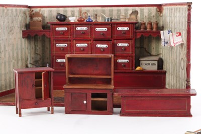 Lot 526 - A EARLY 20TH CENTURY MODEL PLAY SCENE OF A KITCHEN