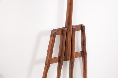 Lot 583 - TWO 18TH CENTURY WOODEN PITCHFORKS AND A WIRE SOIL RIDDLE