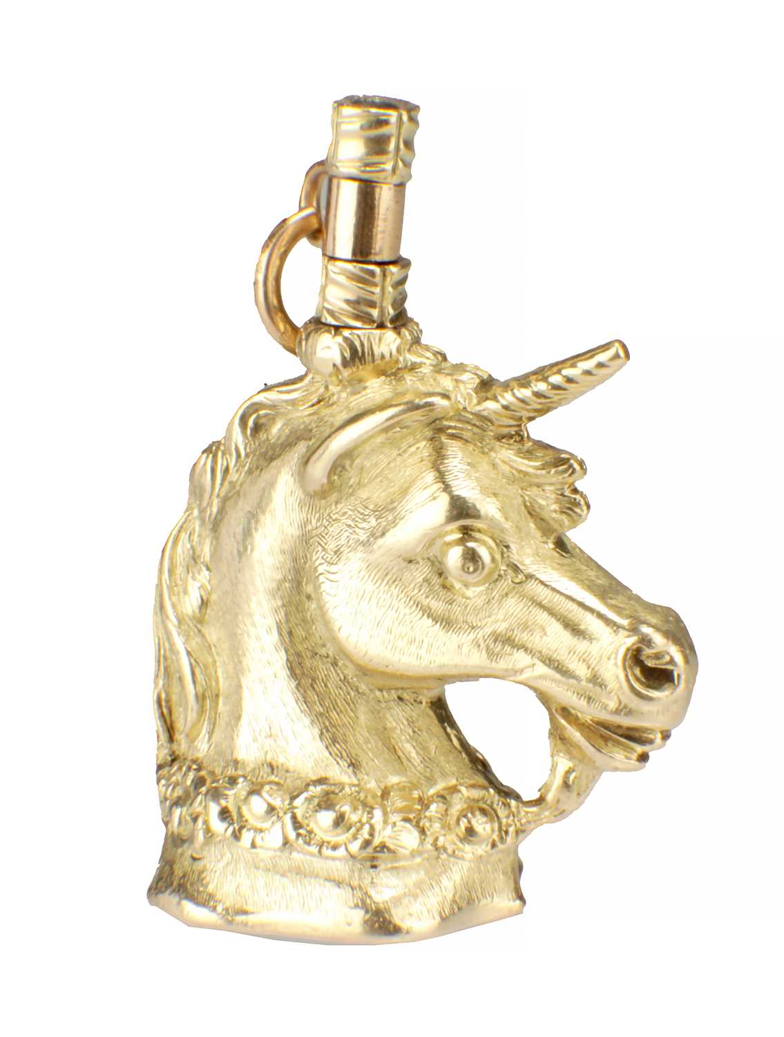 Lot 249 - A 14CT GOLD UNICORN FOB SEAL