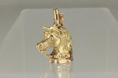 Lot 249 - A 14CT GOLD UNICORN FOB SEAL