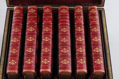 Lot 571 - A SET OF SIX CASED TARTAIN WARE BOOKS