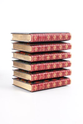 Lot 571 - A SET OF SIX CASED TARTAIN WARE BOOKS