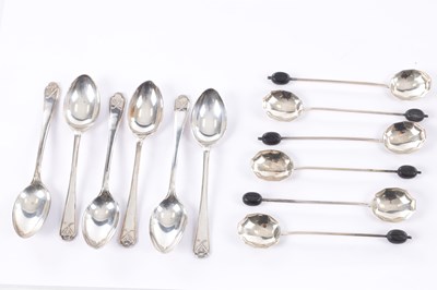 Lot 1687 - TWO CASED SETS OF MID 20TH CENTURY SILVER COFFEE AND TEA SPOONS