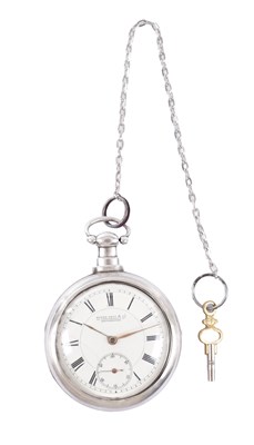Lot 1242 - HENRY LEVY, MANCHESTER. A SILVER PAIR CASED POCKET WATCH