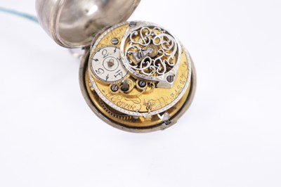 Lot 299 - BORDIER, GENEVE. AN 18TH CENTURY SILVER PAIR CASED VERGE POCKET WATCH