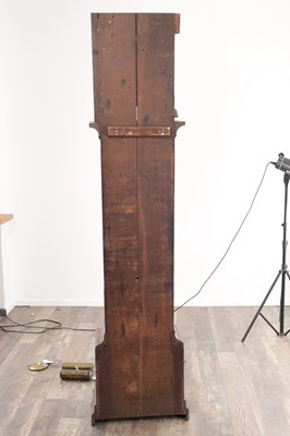 Lot 958 - THOMAS ISLES, LONDON. A GOOD GEORGE III FIGURED MAHOGANY EIGHT DAY LONGCASE CLOCK