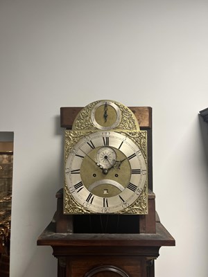 Lot 958 - THOMAS ISLES, LONDON. A GOOD GEORGE III FIGURED MAHOGANY EIGHT DAY LONGCASE CLOCK