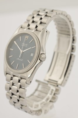 Lot 302 - A GENTLEMAN'S VINTAGE TUDOR MONARCH STAINLESS STEEL WRISTWATCH