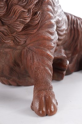 Lot 60 - A LARGE CASED JAPANESE MEIJI PERIOD CARVED HARDWOOD SCULPTURE BY ISHIKAWA KOMEI