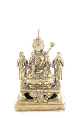 Lot 78 - BRONZE STATUE OF THE TIBETAN BUDDHIST PADMASAMBHAVA