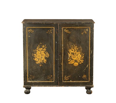 Lot 1270 - A 19TH CENTURY PAINTED BOTANIST SIDE CABINET