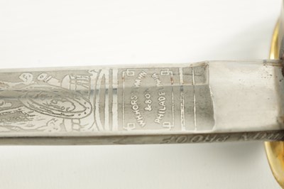 Lot 477 - A US MODEL 1850 UNION STYLE OFFICER'S SWORD WITH STEEL SCABBARD