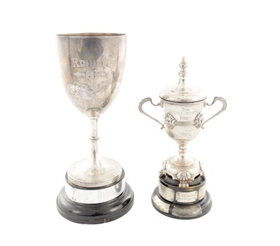 Lot 92 - TWO SILVER TROPHIES ON STANDS