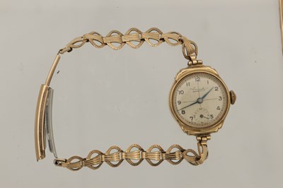 Lot 1218 - THREE LADIES VINTAGE 9CT GOLD WRISTWATCHES