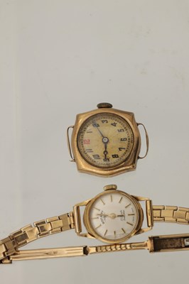 Lot 1218 - THREE LADIES VINTAGE 9CT GOLD WRISTWATCHES