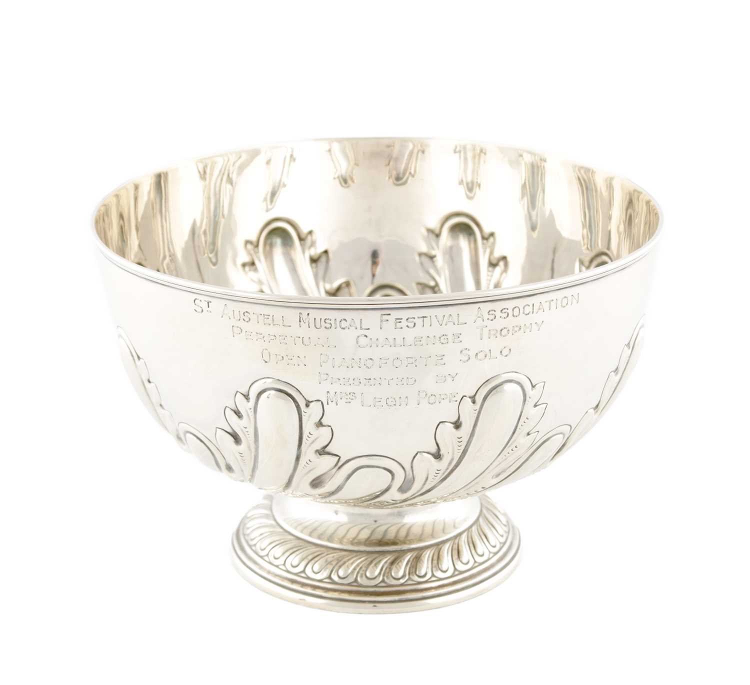 Lot 100 - A LATE 19TH CENTURY SILVER ROSE BOWL